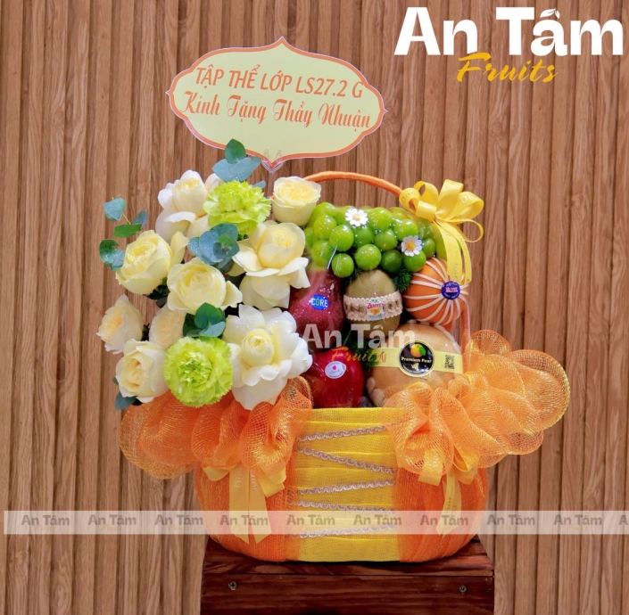 GIỎ TRÁI CÂY CẢM ƠN THẦY CHỦ NHIỆM