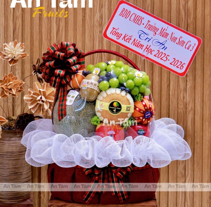 GIỎ TRÁI CÂY CẢM ƠN THẦY CÔ GIÁO CUỐI NĂM HỌC