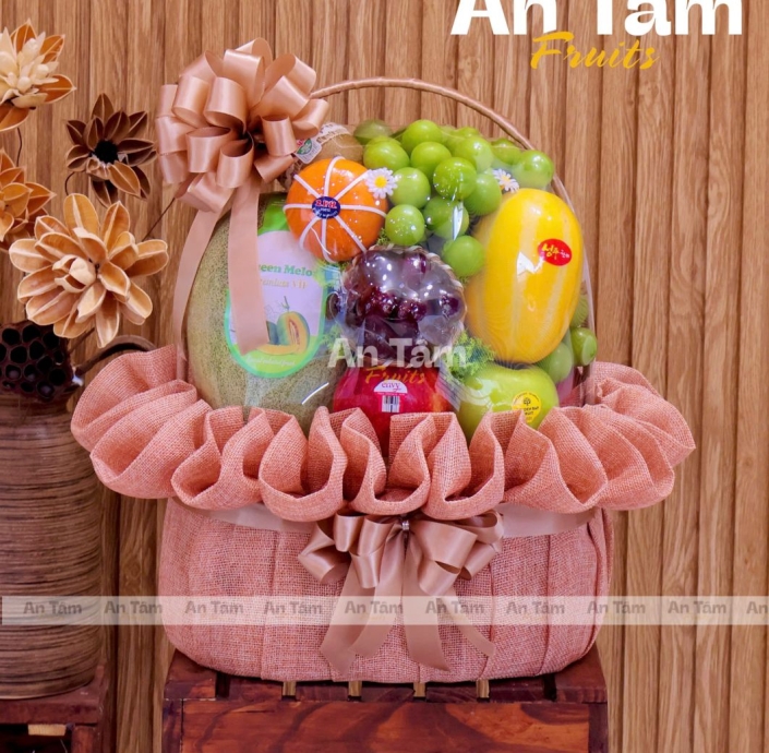 GIỎ TRÁI CÂY CHẤT LƯỢNG FULL TRÁI CẢM ƠN BÁC SĨ 