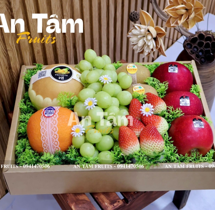 HỘP TRÁI CÂY MIX TRÁI ĐA DẠNG 
