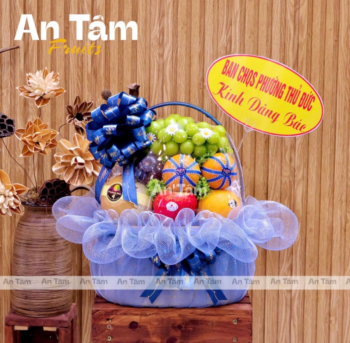 GIỎ TRÁI CÂY DÂNG HƯƠNG KÍNH LỄ MIX TRÁI 
