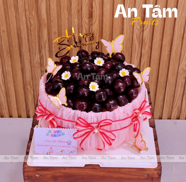 BÁNH KEM MIX TÁO NAM PHI VÀ CHERRY MỸ