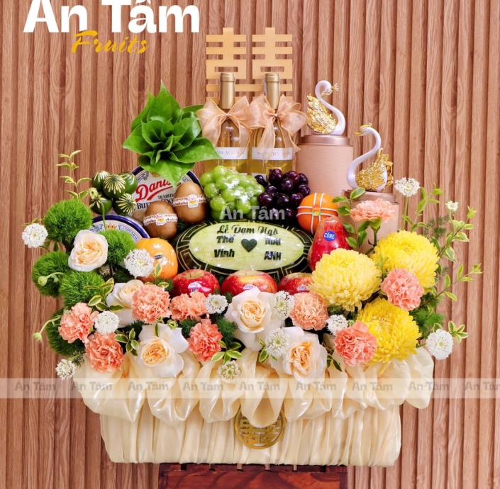 KHAY TRÁI CÂY DẠM NGÕ CAO  CẤP 