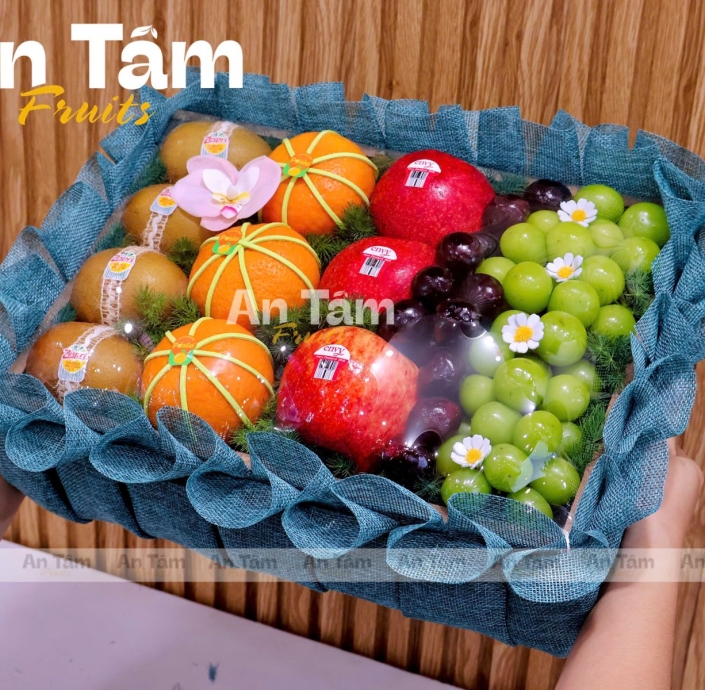 KHAY TRÁI CÂY MIX 5 LOẠI TRÁI CHẤT LƯỢNG ĐƠN GIẢN 