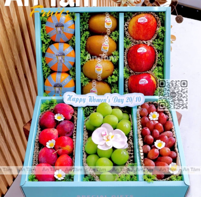 HỘP TRAÁI CÂY 2 TẦNG 2 CÓ THỂ CHỌN TONE MÀU HỒNG VÀ XANH DƯƠNG 